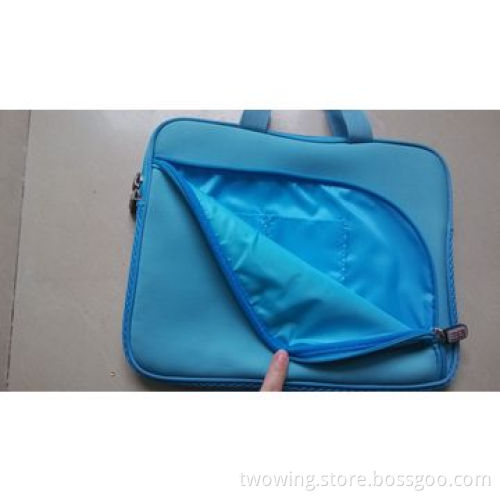 Neoprene laptop bag, suitable for 7 and 10" computer, with PP webbing handle, solid print logo